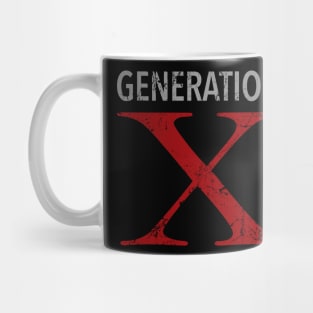 Generation X Distressed Design Mug
